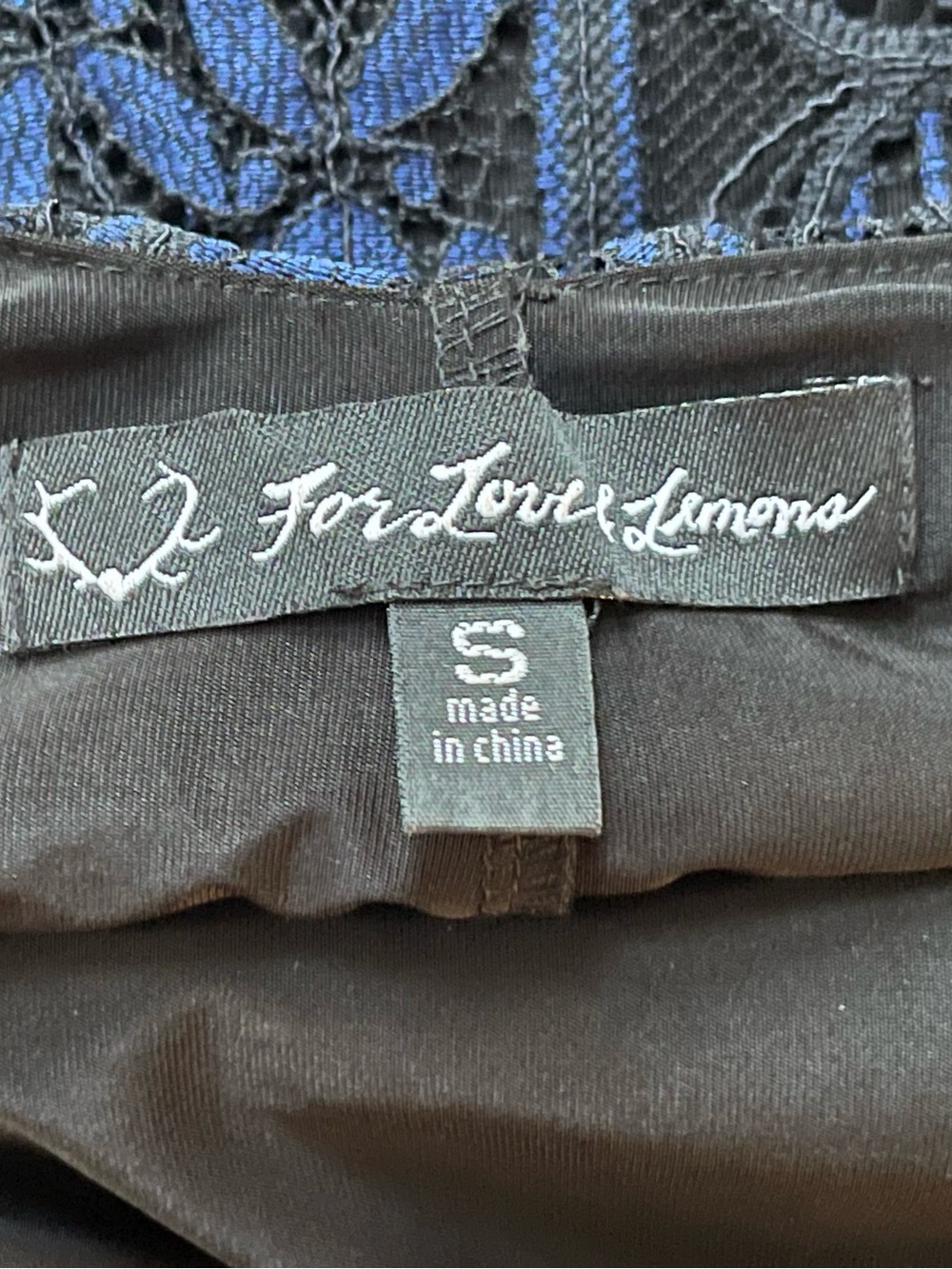 For Love & Lemons Lyla Lace Feminine Mini Dress Midnight Blue Open Back Size S - Picture 5 of 15